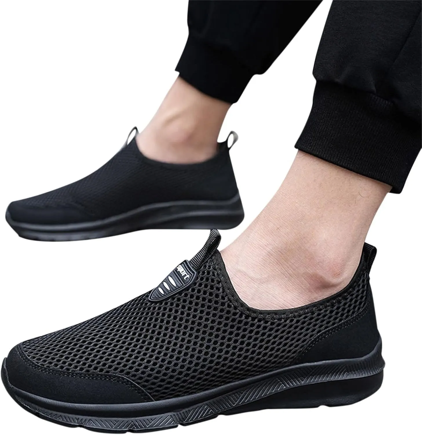 Womens Slip On Walking Shoes Lightweight Breathable Non Slip Womens Tennis Shoes High Top Woman Shoes Casual Women's Fashion Sneakers White Tennis Shoe Cross Trainer Shoe