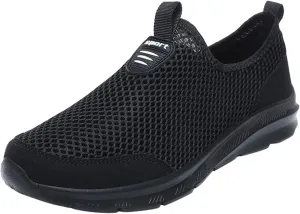 Womens Slip On Walking Shoes Lightweight Breathable Non Slip Womens Tennis Shoes High Top Woman Shoes Casual Women's Fashion Sneakers White Tennis Shoe Cross Trainer Shoe
