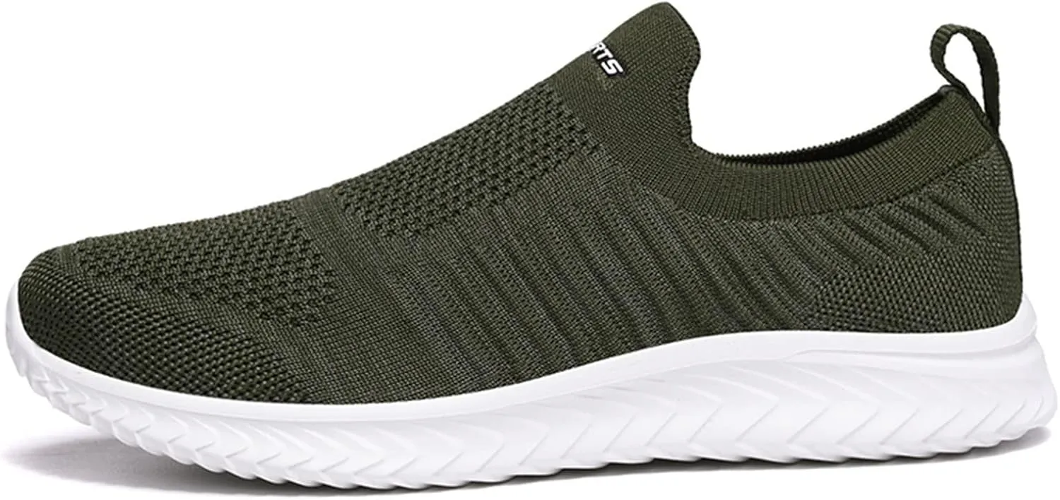 Womens Slip On Walking Shoes Non Slip Running Shoes Mens Dress Shoes Walking Casual Shoes for Fall Waterproof Sneakers White Tennis Shoe Loafers Shoe