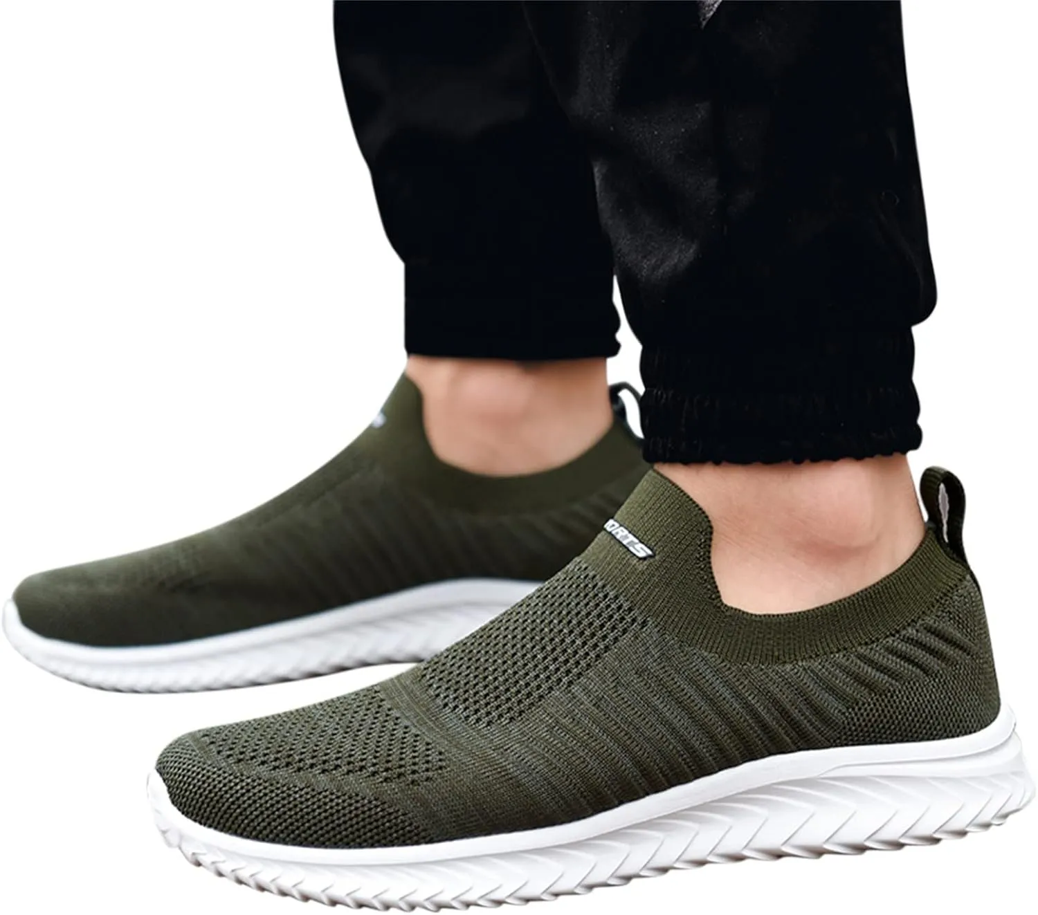 Womens Slip On Walking Shoes Non Slip Running Shoes Mens Dress Shoes Walking Casual Shoes for Fall Waterproof Sneakers White Tennis Shoe Loafers Shoe