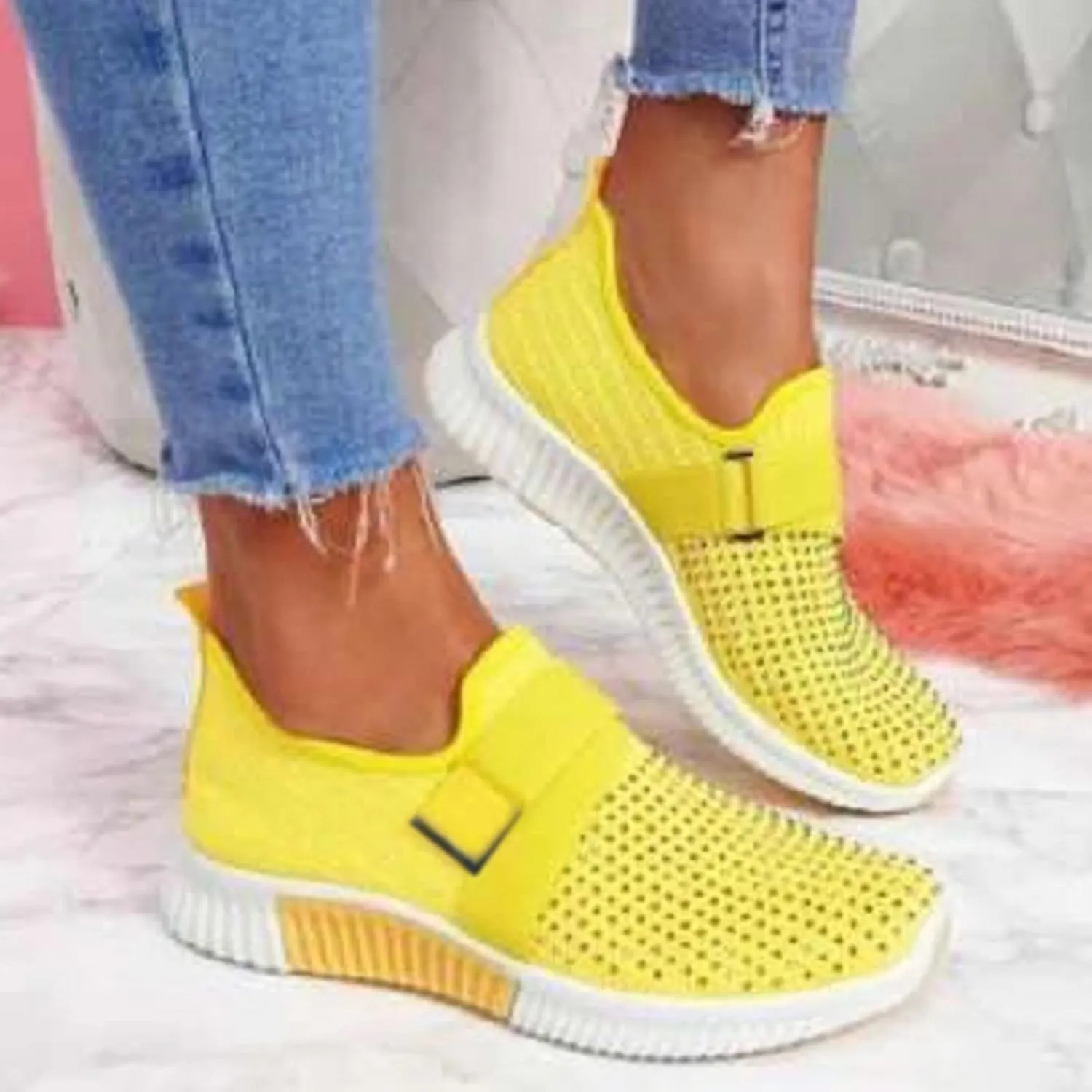 Women's Sneakers with Arch Support Slip On Wide Width Ortho Arch Support Sneakers for Women Walking Shoes Womens Wide Shoes Dressy Casual Womens Black Sneakers Cute Comfy Work Shoes for Women