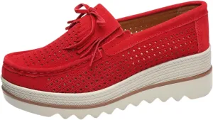 Womens Tennis Shoes Dressy Dressy Casual Shoes White Sneakers Walking Shoes Ultra Lightweight Breathable Red Tennis Shoe Loafers Casual Slip On