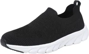 Women's Walking Shoes Cushion Comfortable Breeze Shoes Walking Shoes Women Arch Support Casual Shoes Slip On Wedge Sneakers Platform Tennis Shoe White Loafers