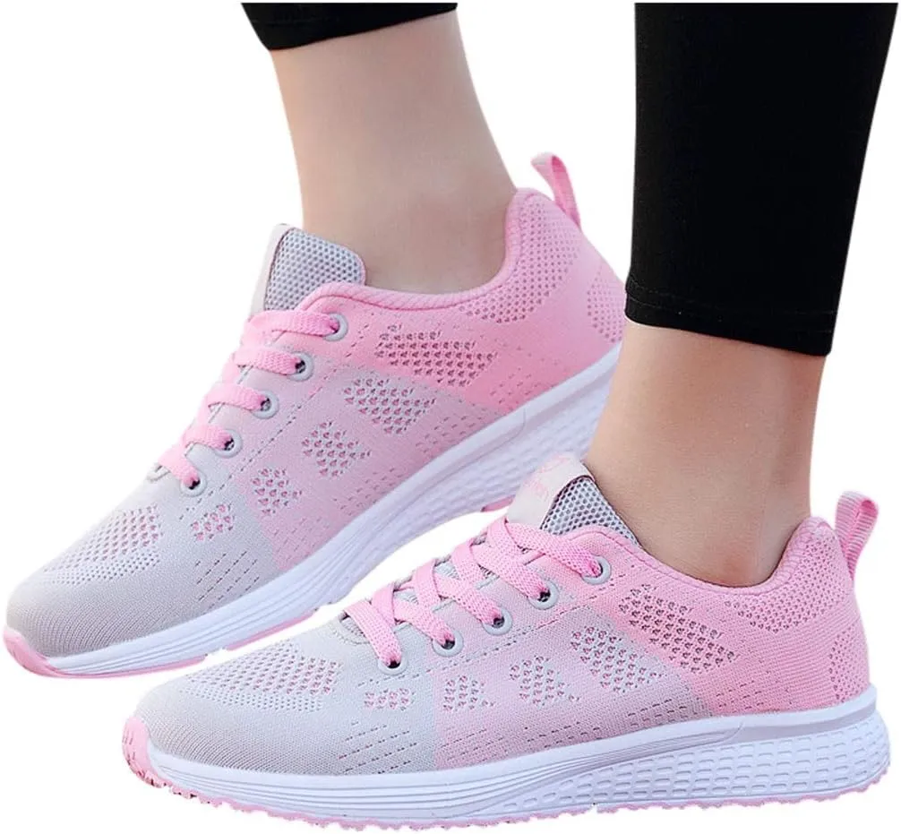 Women's Walking Shoes Lightweight Tennis Fashion Sneakers Lace Up Mens Casual Shoes Mesh Slip On Shoes Casual Women Shoes Sneakers Tennis Shoe Cross Trainer Shoe