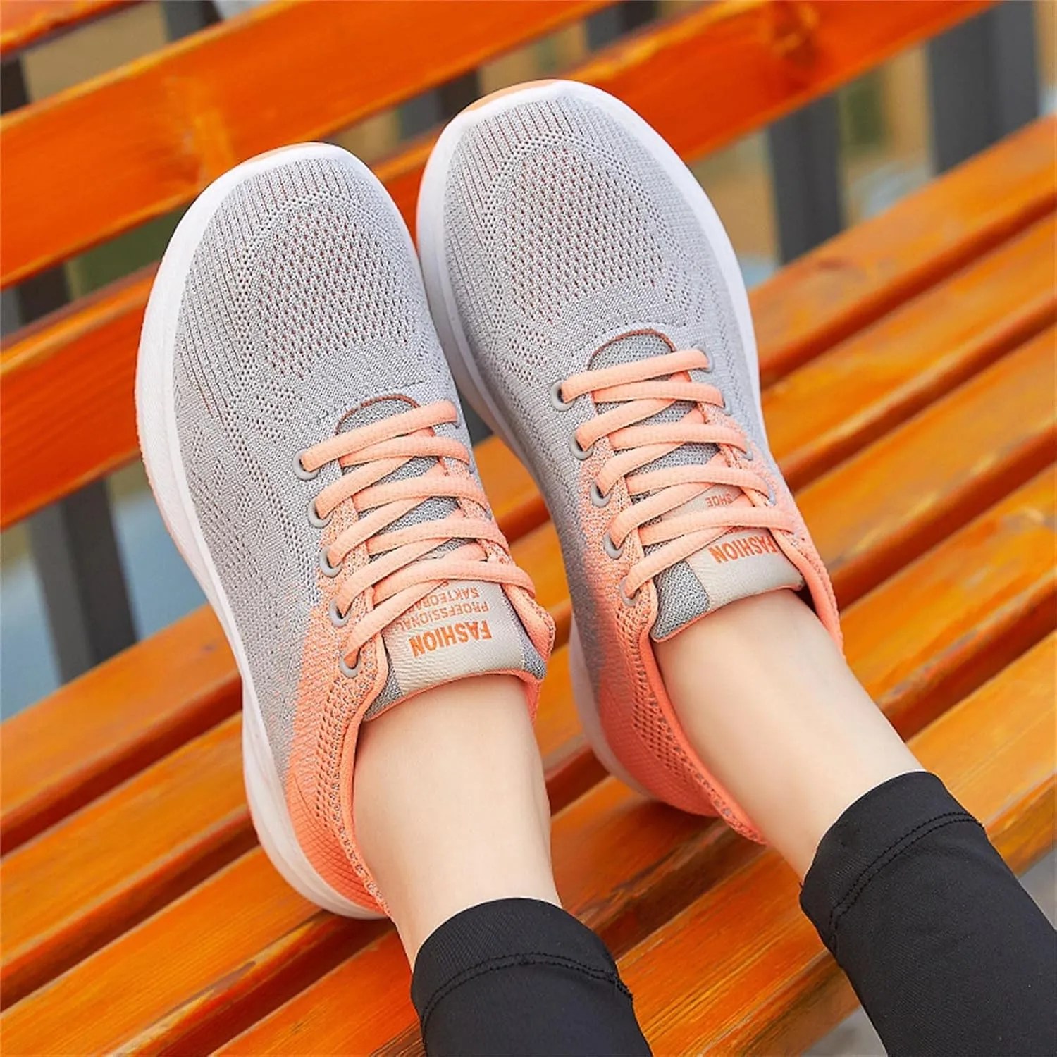 Women's Walking Shoes Mesh Breathable Lightweight Fashion Non Slip Work Shoes Women Sport Men Shoes Casual Casual Sneakers Brown Tennis Shoe Cross Trainer Shoe