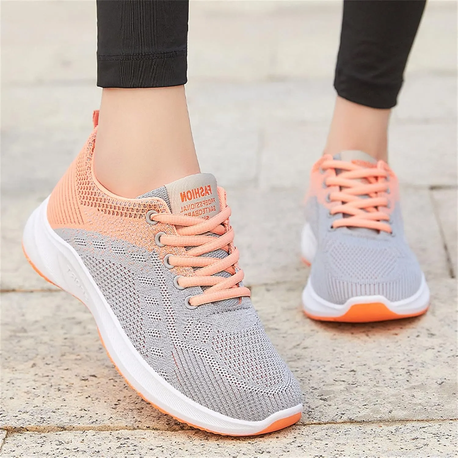 Women's Walking Shoes Mesh Breathable Lightweight Fashion Non Slip Work Shoes Women Sport Men Shoes Casual Casual Sneakers Brown Tennis Shoe Cross Trainer Shoe