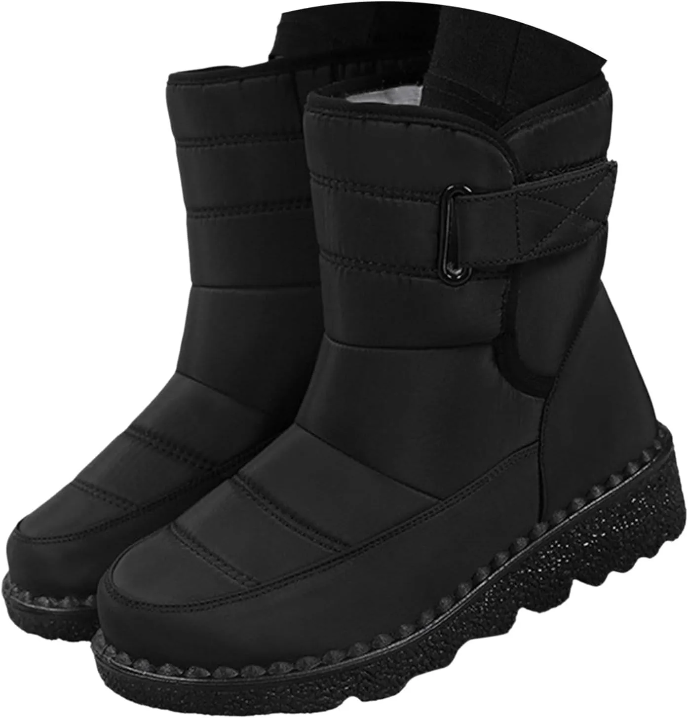 Women's Winter Boots Warm Faux Lined Ladies Snow Boots Fashion Mid Leather Boots Water Proof Hiking Boots Woman
