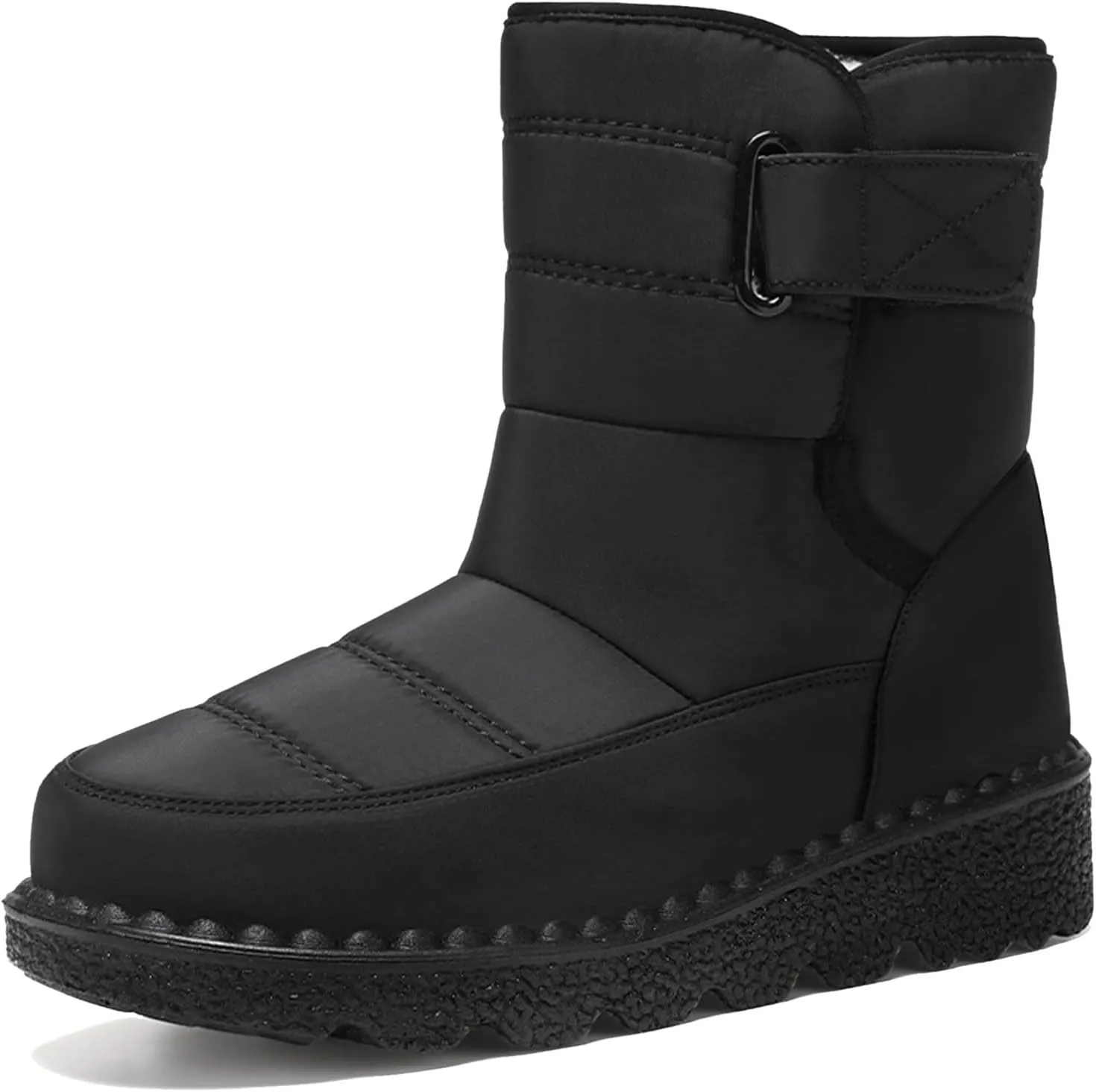 Women's Winter Boots Warm Faux Lined Ladies Snow Boots Fashion Mid Leather Boots Water Proof Hiking Boots Woman