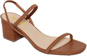 X2B Women Low Block Heel Sandals