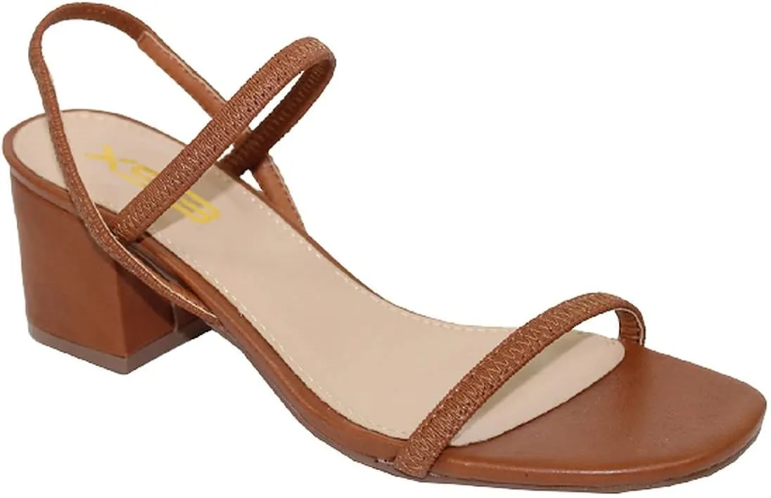 X2B Women Low Block Heel Sandals