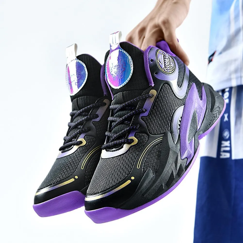YAXE Unisex High Top Breathable Mesh Basketball Shoes Lightweight Shock Absorption and Training Sneakers