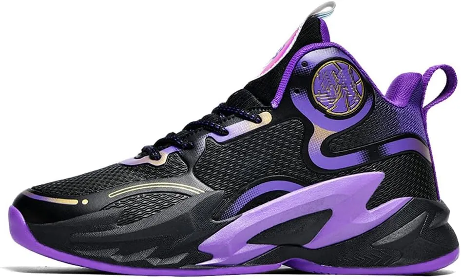 YAXE Unisex High Top Breathable Mesh Basketball Shoes Lightweight Shock Absorption and Training Sneakers