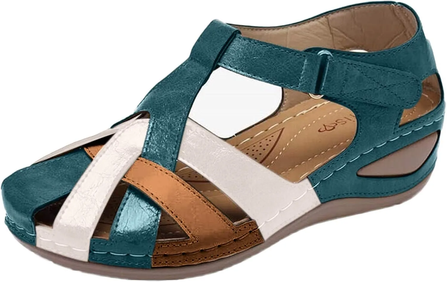 ZBYY Summer Women Sandals Casual Cutout Gladiator Wedge Sandals Loafers Ankle Strap Comfortable Outdoor Platform Shoes